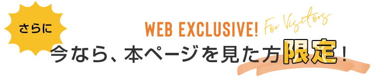 今なら、本ページを見た方限定！